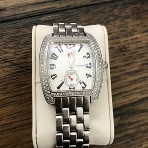 Michele Urban Mini Diamond Sapphire Crystal Watch